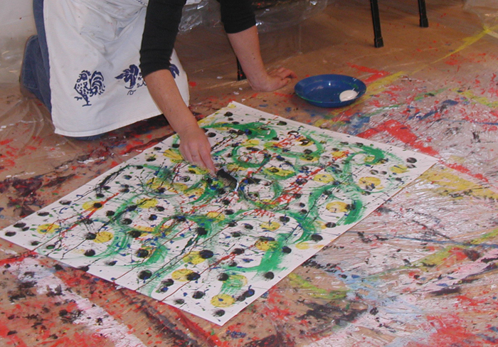 Actionpainting in der Familie